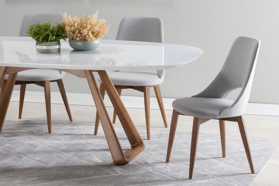 Mesa Zoe cadeira Mel cadeiras para mesa de jantar